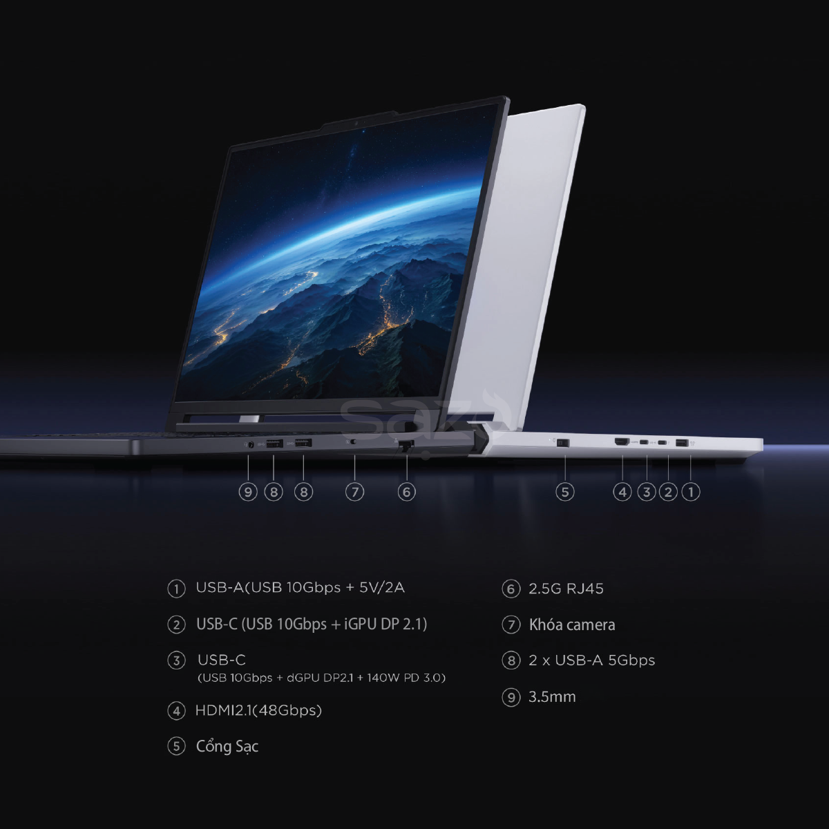 Legion Pro 5 2025 R9000P (Black)(R9-8945HX| 32GB RAM| 1TB SSD| RTX 5060/5070)