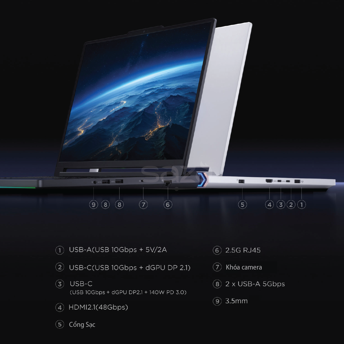 Legion Pro 5 2025 R9000P (White)(R9-9955HX| 32GB RAM| 1TB SSD| RTX 5060) OLED
